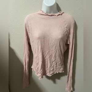 Free people pink turtle neck shirt